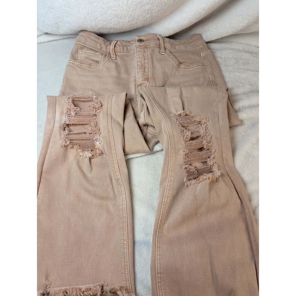 Lovervet by VERVET Cameo Rose Tummy Control High Rise Crop Flare Jeans 29 / 9
